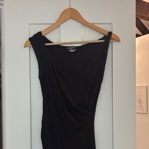 bebe Rouched Black Dress
